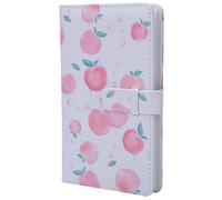Álbum de Fotos con Patrón de Melocotón de 3 Pulgadas, 96 Bolsillos, 6 por Página, Material de Cuero PU, Mini álbum de Fotos Resistente Y Duradero para Instax Mini8 / 9 / 7s / 25/70/90