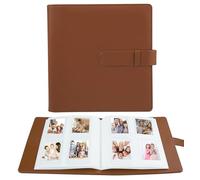 Álbum de fotos de 256 compartimentos para cámaras Fujifilm Instax Mini LiPlay 11 90 70 12 9 8+ 8 7S/impresora Mini Link SP-1, Polaroid SnapTouch PIC-300 Z2300 Mint Zip Instant Camera Printer (Marrón)