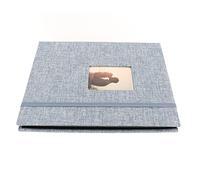 Álbum de Fotos de 3 Pulgadas, álbum de Fotos de 3 Pulgadas, 208 Bolsillos, Resistente Al Desgaste, Mano de Obra Fina, Carcasa Tejida de Cáñamo de Algodón para Regalo (Azul)