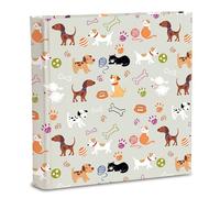 Álbum de fotos de 31 x 31/40 hojas (80 páginas) de cartulina intercalada con papel impreso con acabado plastificado mate, azul