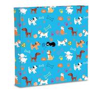 Álbum de fotos de 31 x 31/40 hojas (80 páginas) de cartulina intercalada con papel impreso con acabado plastificado mate, azul