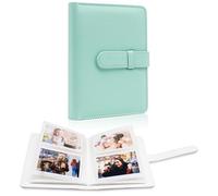 Álbum de fotos de 64 bolsillos para películas de 2 x 3 pulgadas, mini álbumes pequeños para cámara instantánea Fujifilm Instax Mini, soporte para tarjetas de fotos Kpop (menta)