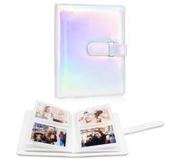 Álbum de fotos de 64 bolsillos para películas de 2 x 3 pulgadas, mini álbumes pequeños para cámara instantánea Fujifilm Instax Mini, soporte para tarjetas de fotos Kpop (La plata mágica)