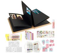 Álbum de fotos de acordeón, extensible y plegable, libro de recuerdos hecho a mano, para bodas, San Valentín, cumpleaños, vacaciones