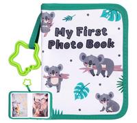Álbum de fotos de bebé de tela suave, 17 hojas de mis primeros libros de fotos, álbum de recuerdos infantiles, álbum de recortes familiar para recién nacidos y baby shower