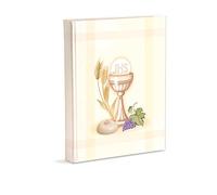 Álbum de Fotos de comunión, 20 x 25 cm, 60 páginas Blancas, de cartón Grueso y Resistente, intercaladas con pergamino, Formato 20 x 25, Beige