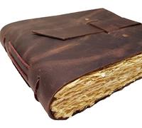 Álbum de fotos de cuero vintage con cierre de hebilla, páginas de estilo álbum de recortes, caja de regalo incluida, capacidad para 100 fotos de 4 x 6 o 5 x 7 pulgadas, libro de recuerdos