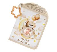 Álbum de fotos de la familia de los niños pequeños - 7,3x5,5 Pulgadas Picture Book | Sopa De Recuerdo Educativo De Tela | 17 Fotos De Memoria KeepSake Soft Tela Álbum Para Chico Padres Home Kid Ki