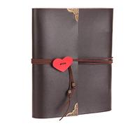 Album de Fotos de Piel,Libros de Firmas para Boda Scrapbook Album Cuaderno de Cuero Diario de Viaje Vintage Regalo Original para Aniversario de Boda de Oro Cumpleaños Navidad para Novios Novia Amiga