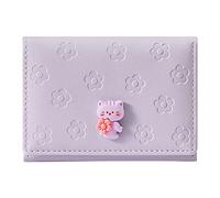 Álbum de fotos de tamaño cartera para mujer, bonita decoración, versátil, práctico, con cremallera, bolsa de mano, carteras deslizantes para mujer, Purple, Talla única