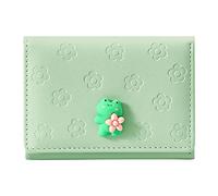 Álbum de fotos de tamaño cartera para mujer, bonita decoración, versátil, práctico, con cremallera, bolsa de mano, carteras deslizantes para mujer (verde, talla única)