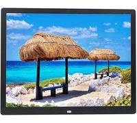 Álbum de Fotos Digital de 17 Pulgadas Máquina de Publicidad HD Admite reproducción de Tarjetas USB/SD/MMC y Fotos 720P/1080P, Archivos de Video LCD con Control Remoto por Infrarrojos,Negro