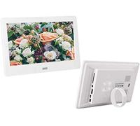 Álbum de Fotos Digital Marco de Fotos Digital de 7 Pulgadas, Pantalla IPS 16: 9 / Reproductor de música/Video - Álbum de Fotos electrónico ultradelgado - Reloj de Calendario Temporizador d