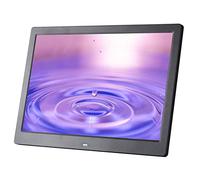 Álbum de Fotos electrónico de 13 Pulgadas con función de Reloj/Calendario/Despertador, Reproductor de Publicidad de Alta definición Que admite reproducción de vídeo/Fotos/música, se Puede Montar en l