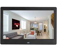 Álbum de Fotos electrónico LED de vídeo HD 720P de 10,1 Pulgadas Electrónica doméstica, máquina de Publicidad Ranura para Tarjeta USB y SD y Control Remoto,Negro