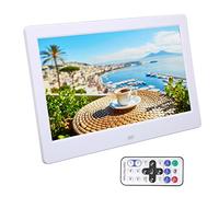 Álbum de fotos electrónico, marco de fotos digital con pantalla LCD y mando a distancia para la familia (enchufe UE)