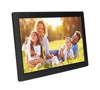 Álbum de Fotos Electrónico, Música de Fondo 100-240 V Pantalla LED de 15,4 Pulgadas Marco de Fotos Digital de Alta Resolución 1024x768 para Publicidad (Enchufe de la UE)