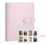 Album de Fotos Instax Mini - 256 Bolsillos en PU Cuero, Album Foto Rosa Compatible con Fujifilm Instax Mini 12, EVO Liplay y Polaroid Snap - Album de Viaje, Bodas y Recuerdos