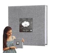 Álbum de Fotos - Libro Ilustrado para Fotos, Álbumes Familiares, Libros Ilustrados 4x6 200 Fundas, de Bodas con Ventana Frontal, Tapa Dura de Lino para Fam