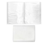 Álbum de Fotos para 80 Imágenes, Transparente, Organizador para Postales y Fotocards de 7 Pulgadas, Diseño con Doble Compartimento