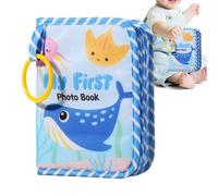 Álbum de fotos para bebé, álbum de fotos de bebé , recuerdo de tela con espejo álbum de recuerdos para padres cumpleaños niño