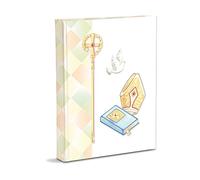 Álbum de fotos para confirmación, 23 x 30 cm, 60 páginas blancas, de cartón grueso y resistente, intercaladas con pergamino, de color