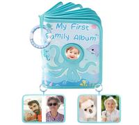 Álbum de fotos para el primer año de vida, álbum de bebé de tela suave con diseño de pulpo, para fotos de 10 x 15 cm, padres, abuelos, niñas