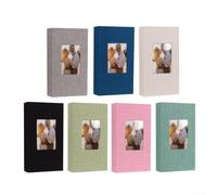 Álbum de fotos para fotos de 4 x 6 pulgadas con 300 bolsillos transparentes y construcción de lino y plástico para uso diario (caqui)
