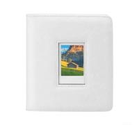 Álbum de fotos para fotos instantáneas de cámara, elegante material de poliuretano con capacidad para 288 fotos en varios colores con bolsillos transparentes para organizar la memoria (blanco)