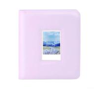 Álbum de fotos para fotos instantáneas de cámara, elegante material de poliuretano con capacidad para 288 fotos en varios colores con bolsillos transparentes para organizar la memoria (morado)