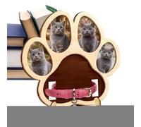 Álbum de fotos para mascotas - Marco de escritorio de madera para momentos importantes, conmemoración de cumpleaños, muerte | Adecuado para dueños de mascotas que buscan exhibición de