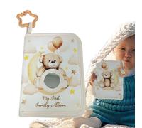 Álbum de fotos para niños - Diseño suave y simpático oso, libro ilustrado con gancho de estrella | Álbum multifuncional portátil para cuna, cochecito, casa, recuerdos, fotografía Inf