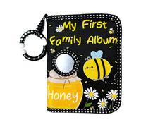 Álbum de fotos para primer libro de fotos de recién nacido, álbum de recuerdos para guardar fotos de 10 x 15 cm, con espejo , tela suave, regalo de cumpleaños