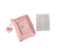 Álbum de fotos pequeño de 3 pulgadas, carpeta extraíble con 5 anillas, libro de almacenamiento de tarjetas fotográficas para fotos, organizadores de notas, organizadores de fotos de bolsillo