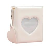Álbum De Fotos Pequeño De 3 Pulgadas Con Recorte De Corazón Y Libro De Carpetas Para Coleccionar Tarjetas Fotográficas De 32 Bolsillos Para Idol Fan Y Memory Records Carpeta Con Soporte Para Tarjetas