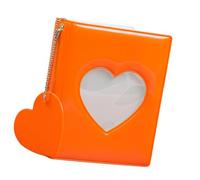 Álbum De Fotos Pequeño De 3 Pulgadas Con Recorte De Corazón Y Libro De Carpetas Para Coleccionar Tarjetas Fotográficas De 32 Bolsillos Para Idol Fan Y Memory Records Carpeta Con Soporte Para Tarjetas