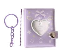 Álbum de fotos pequeño - Impermeable PVC Holder colgante, Scrapbook Photo Holder Book Keyring, Travel Scrapbooking Display for Bag Purse, Parejas, Kids, Collectors, Keepsake Storage, Portable Mini