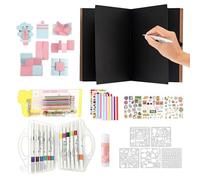 Álbum de fotos plegable - Libro de recuerdos de papel plegable para hacer tú mismo, álbum de recortes, colección de fotos, para bodas, día de San Valentín, cumpleaños y vacaciones