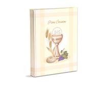 Álbum de Fotos Primera Comunión 23x30 cm 60 páginas blancas en cartulina gruesa y resistente intercaladas con pergamino, cáliz y mazorcas de maíz