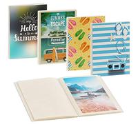 Álbum de Fotos «Summerly» de Hama (Tapa Blanda, 24 páginas para 24 Fotos de 10 x 15 cm, Duradero, para archivar con Historias, Protector de Fotos, miniálbum), Patrones aleatorios