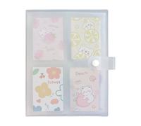 Álbum de fotos transparente portátil para almacenamiento de tarjetas de fotos, billetes de tren, colección de tarjetas, libro fácil de usar, gran capacidad, carpeta de álbum