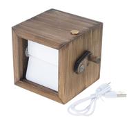 Álbum de fotos vintage con manivela mecánica, marco de madera para guardar recuerdos familiares, viajes, aventuras, álbum de fotos con manivela