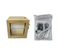 Álbum de fotos vintage con manivela mecánica, marco de madera para guardar recuerdos familiares, viajes, aventuras, álbum de fotos con manivela