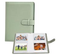 Álbum de fotos VOVMOEYA de 80 bolsillos, 3,5 x 4,5 cm, para Polaroid, Fujifilm Instax Wide 400/300/210, 20 págs., 80 imágenes, verde
