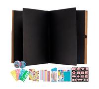 Álbum De Fotos Y Recuerdos | Material de Escritura Plegable con 12 Marcadores de Colores - Pequeño Álbum de Recortes - para Cumpleaños Boda San Valentín Graduación Escuela Viaje Año