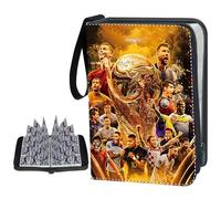 Álbum de fútbol coleccionable de 50 páginas, álbum de fútbol para 900 cartas, portatarjetas intercambiables, taza Hércules, diseño superestrella del fútbol, adecuado para coleccionar a partir de 3