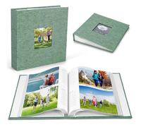 Album De Lino Con Portada Foto, ÁLbum De 100 PáGinas Con 200 Fotos De 4X6 Pulgadas O 100 Fotos De 5X7 Pulgadas, Folleto Para Escribir Archivo Familiar ÁLbums De Boda, 22X22 CM