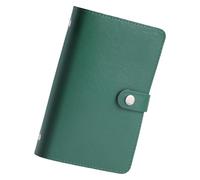 Álbum de monedas con 50 bolsillos transparentes para guardar dinero y papel, soporte de cuero de 17,8 x 12,7 cm para guardar el planificador portátil