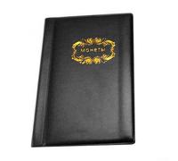Álbum de monedas de 120 bolsas para guardar medallas, fichas e insignias, libro de colección compacto y portátil para coleccionistas de monedas (negro)