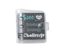 Álbum de monedas de 25 bolsillos, soporte para dinero, 3 anillos, cubierta de carpeta de PVC, planificador de ahorro de dinero, planificador de presupuesto de bolsillo, carpeta de presupuesto de 114 x